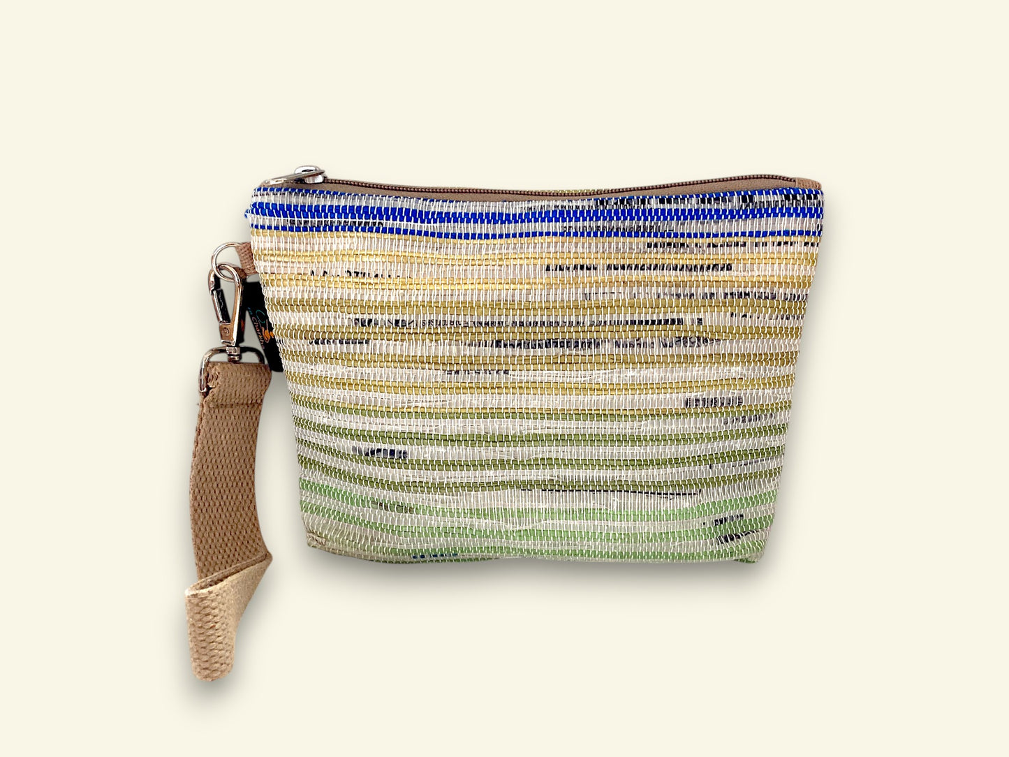 Handgefertigte Handgelenk-Tasche aus recycelten Plastiktüten
