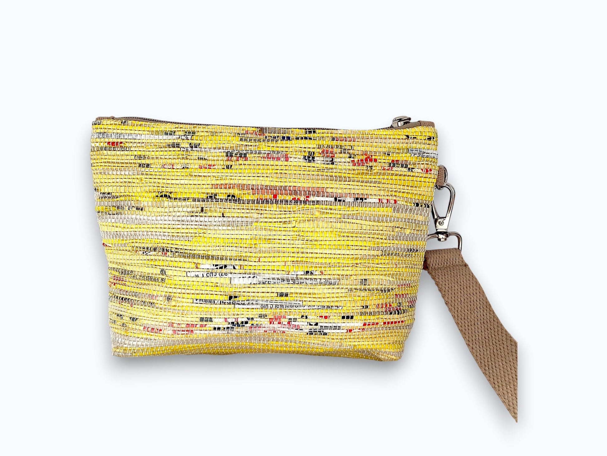 Handgefertigte Handgelenk-Tasche aus recycelten Plastiktüten - Chamak